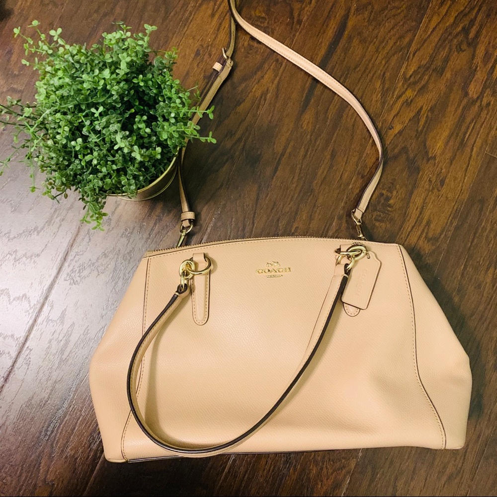 Coach Leather Cream Crossbody Bag
